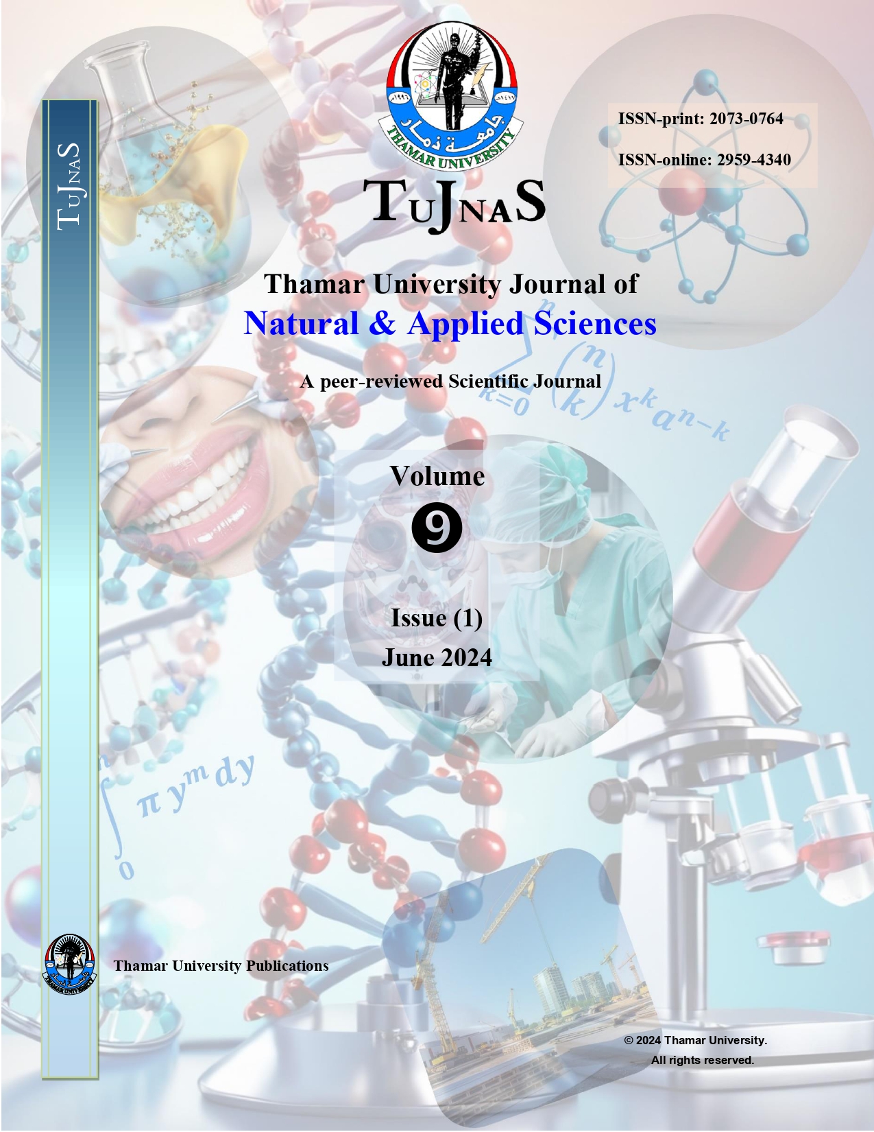 TUJNAS Cover Page for Vol. 9, Issue 1, 2024